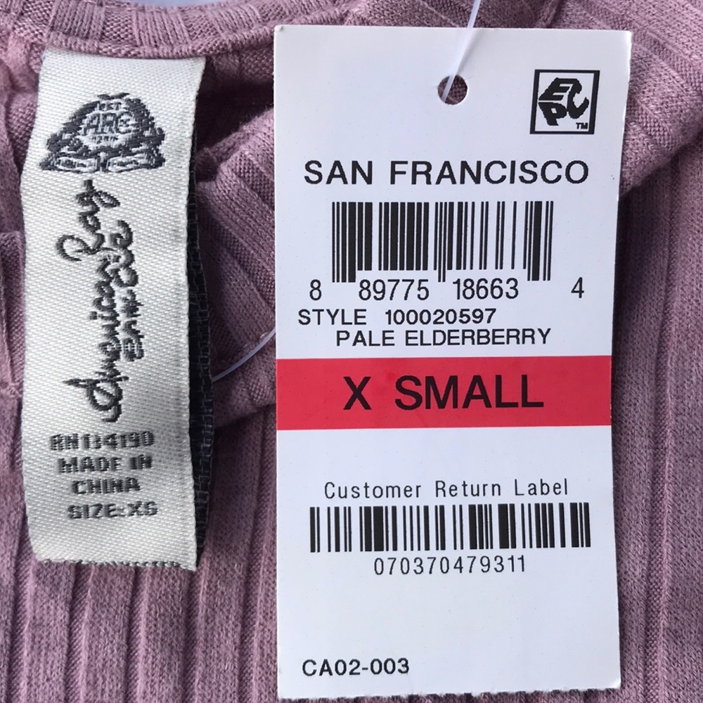 American Rag, Long Sleeve, Ribbed Top - Picture 3 of 8